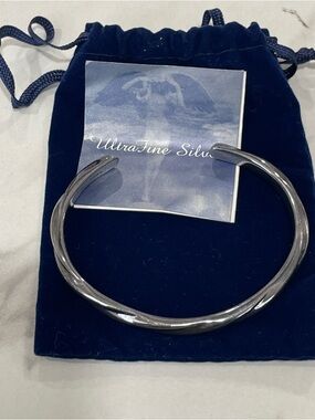 999 Ultra Fine Silver Twisted Open Cuff Bracelet